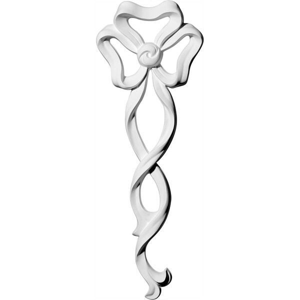 Ekena Millwork 5 3/4"W x 16 1/8"H x 1"P Versailles Large Ribbon with Bow Drop Onlay ONL05X16X01VE - main